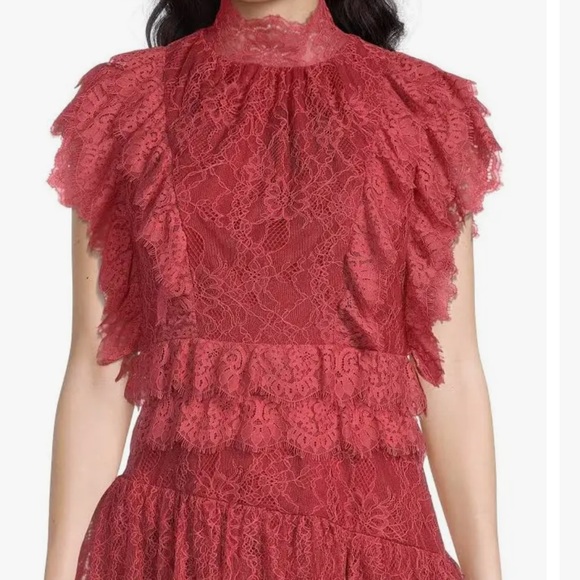 Rachel Parcell Lace Midi Dress in Rust - Picture 2 of 8